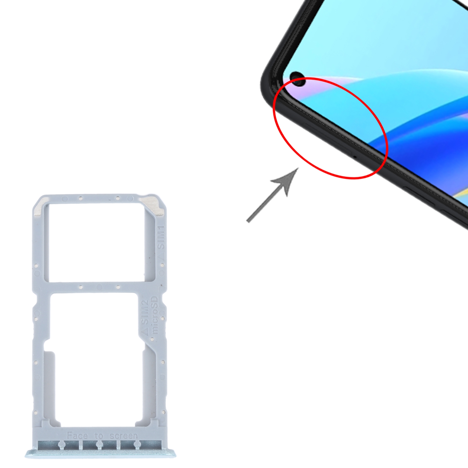 OPPO A96 4G Blue SIM Card Tray Replacement - Image 3