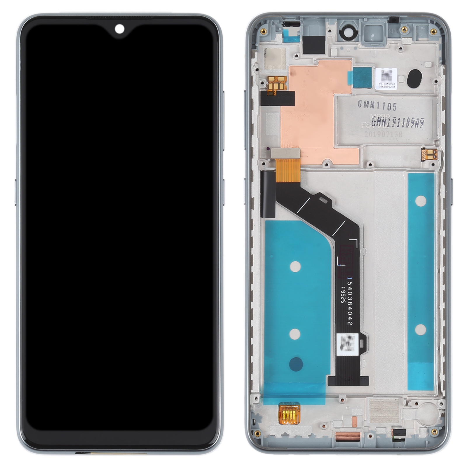 Original Nokia 7.2 LCD screen replacement silver