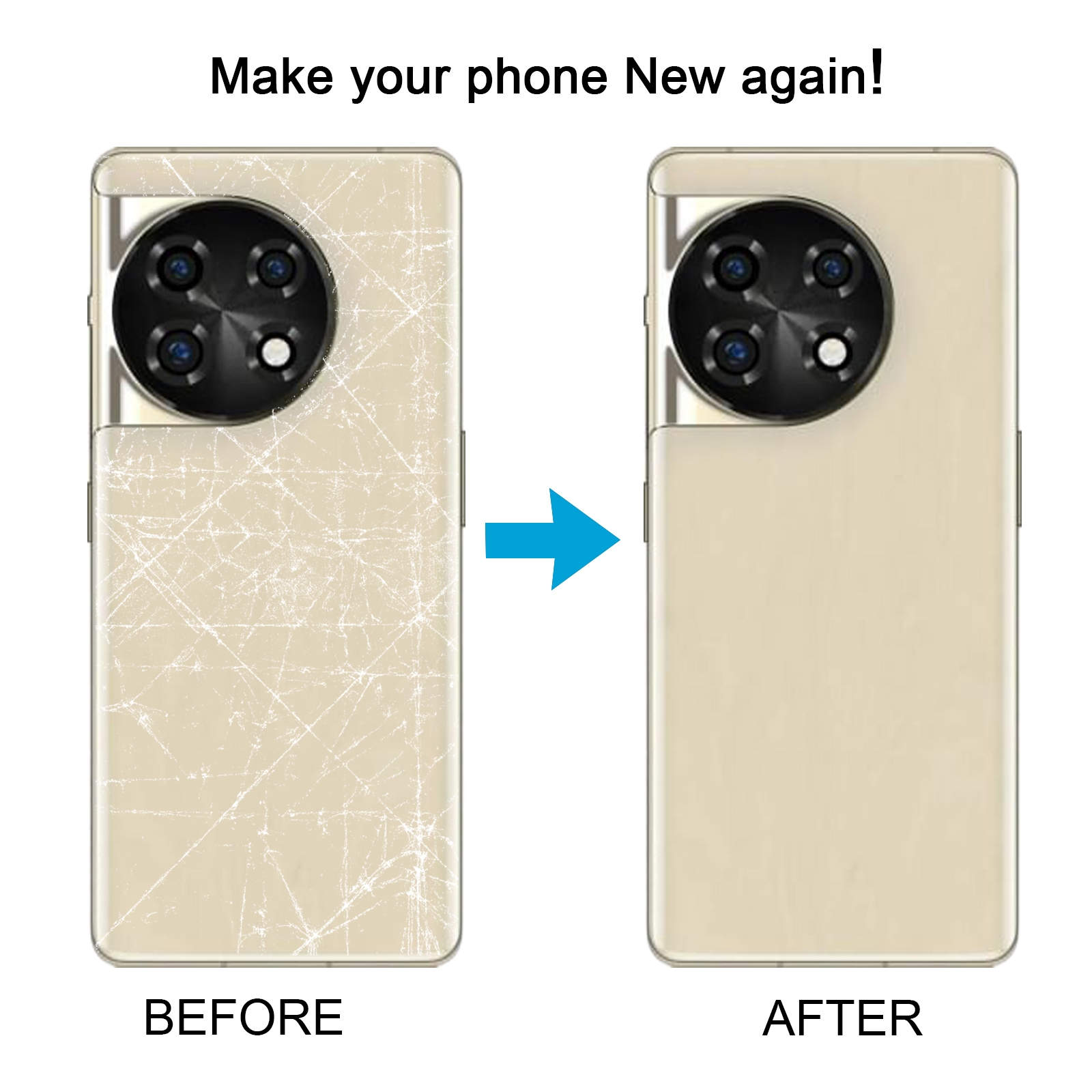 OnePlus 11 PBH110 Gold Back Cover Replacement - Image 6