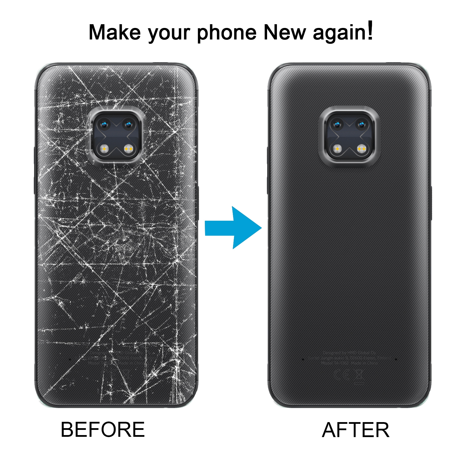 Nokia XR20 Black Battery Back Cover Replacement - Image 5