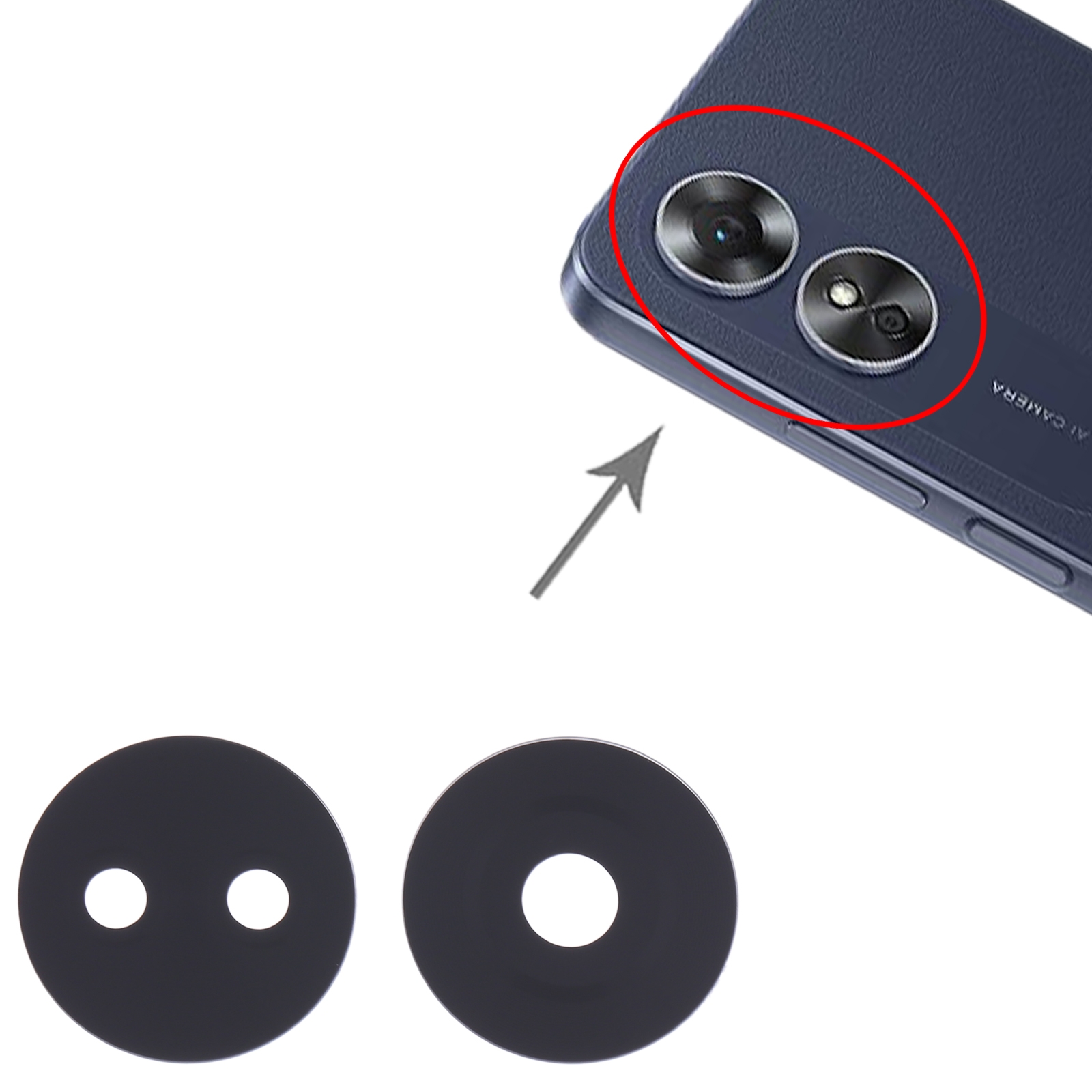 OPPO A17 Back Camera Lens Replacement 10-Pack - Image 3