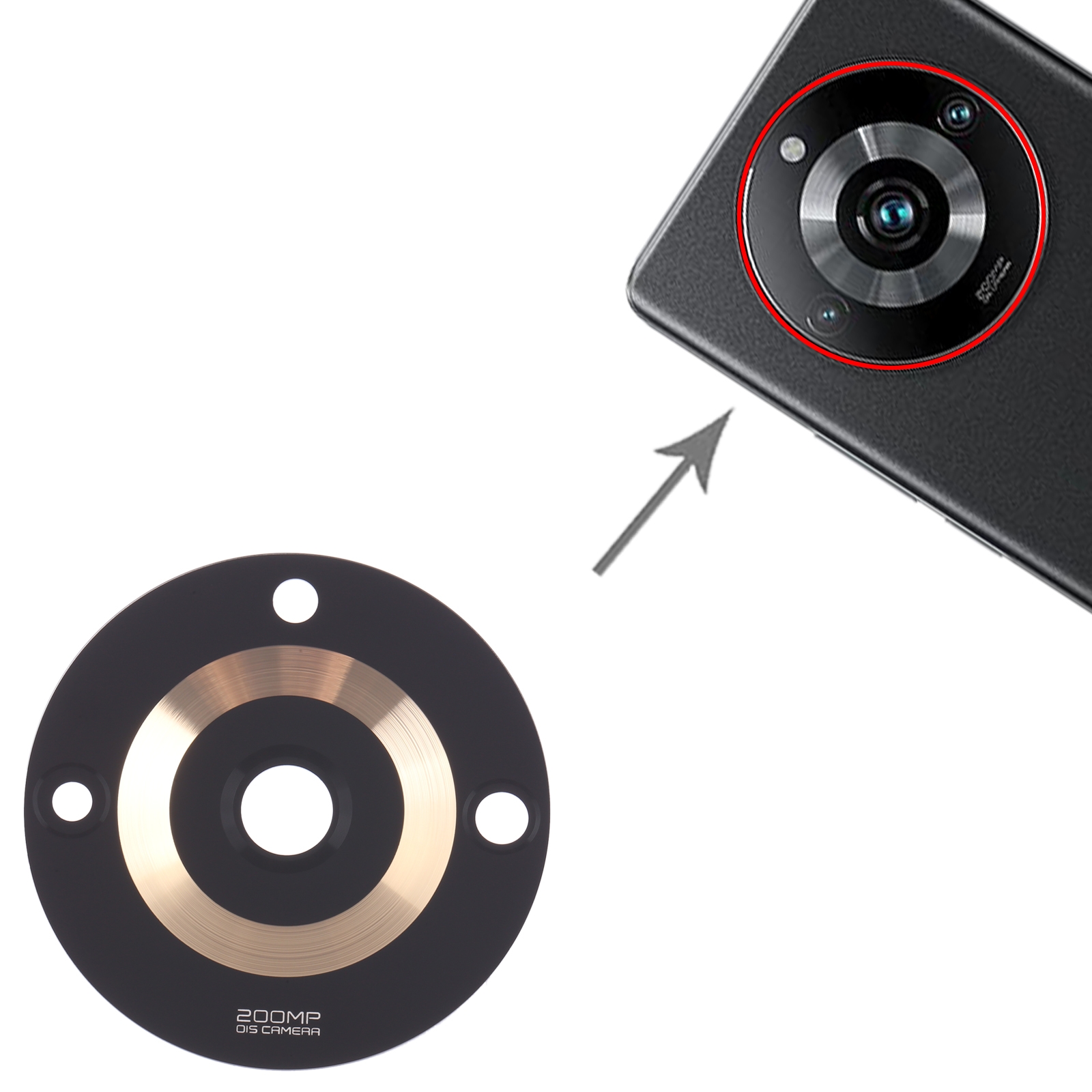 Realme 11 Pro+ Gold Back Camera Lens Replacement - Image 3