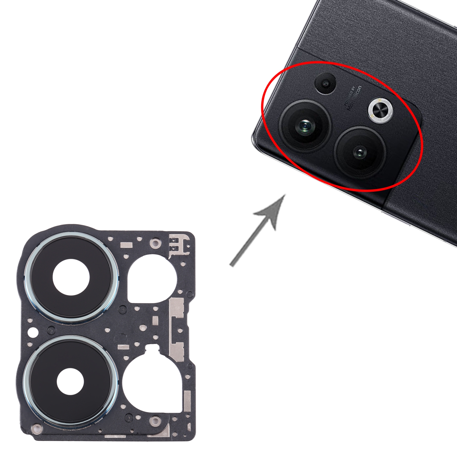 OPPO Reno9 Pro+ Blue Camera Lens Cover Replacement - Image 3