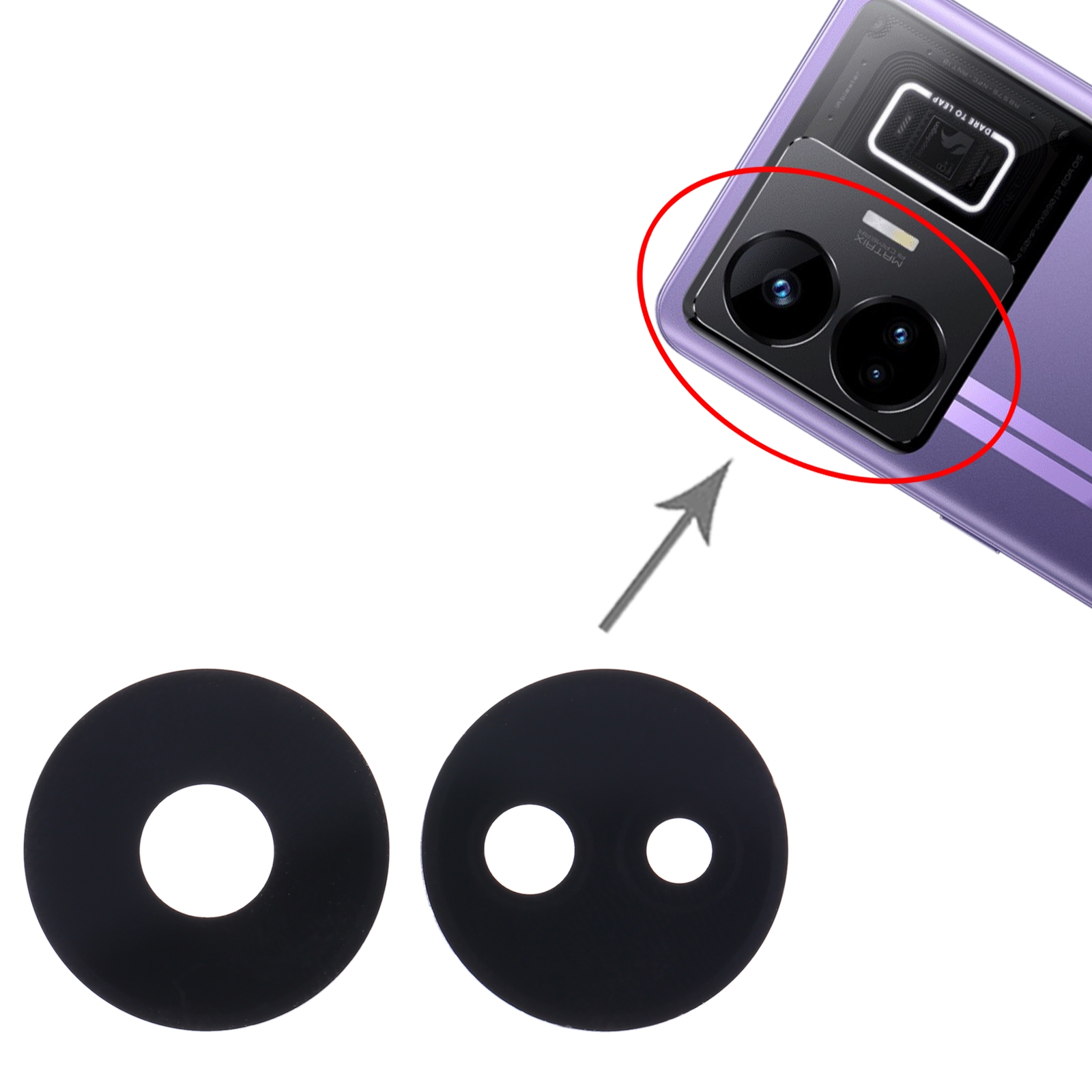 Realme GT Neo 5 Back Camera Lens Replacement 10 PCS - Image 3
