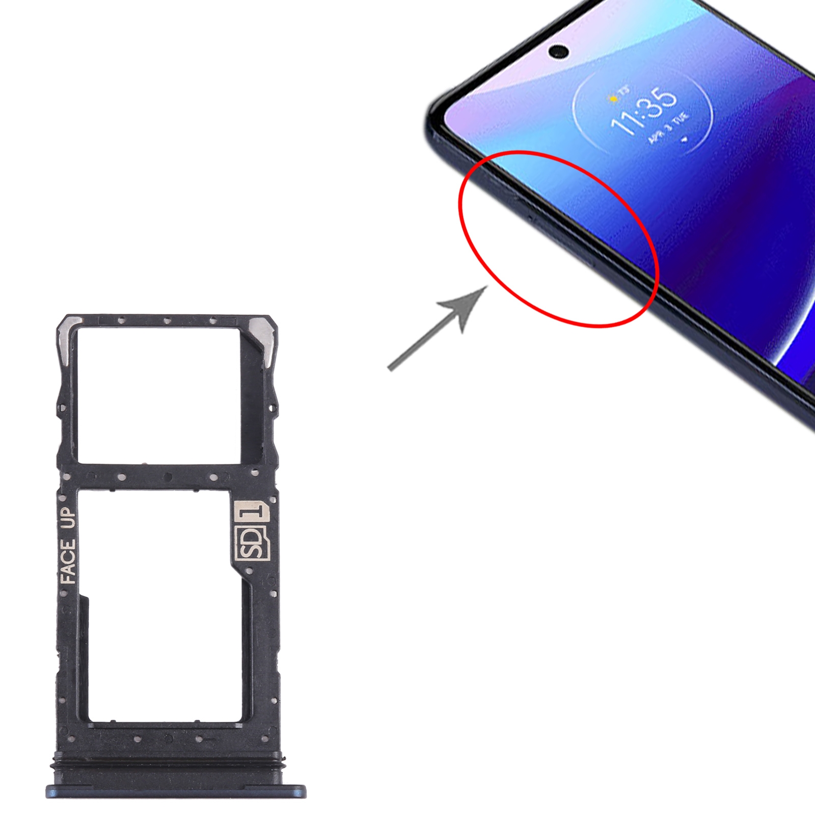 Motorola Moto G Stylus 5G 2022 Blue SIM Card Tray Replacement - Image 3