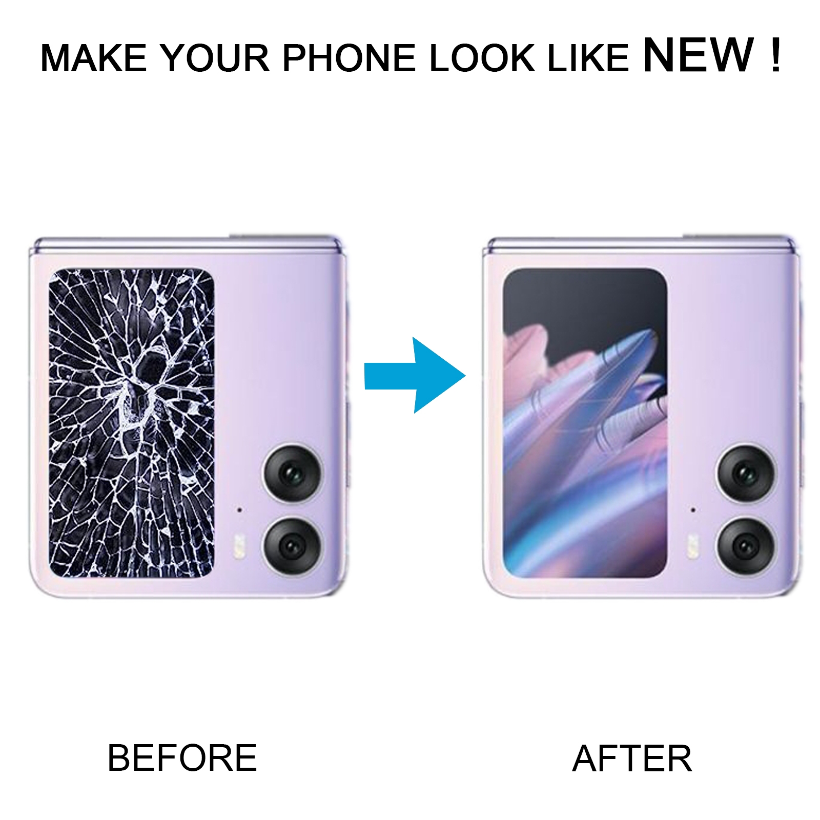 OPPO Find N2 Flip White Secondary Screen Replacement - Image 6