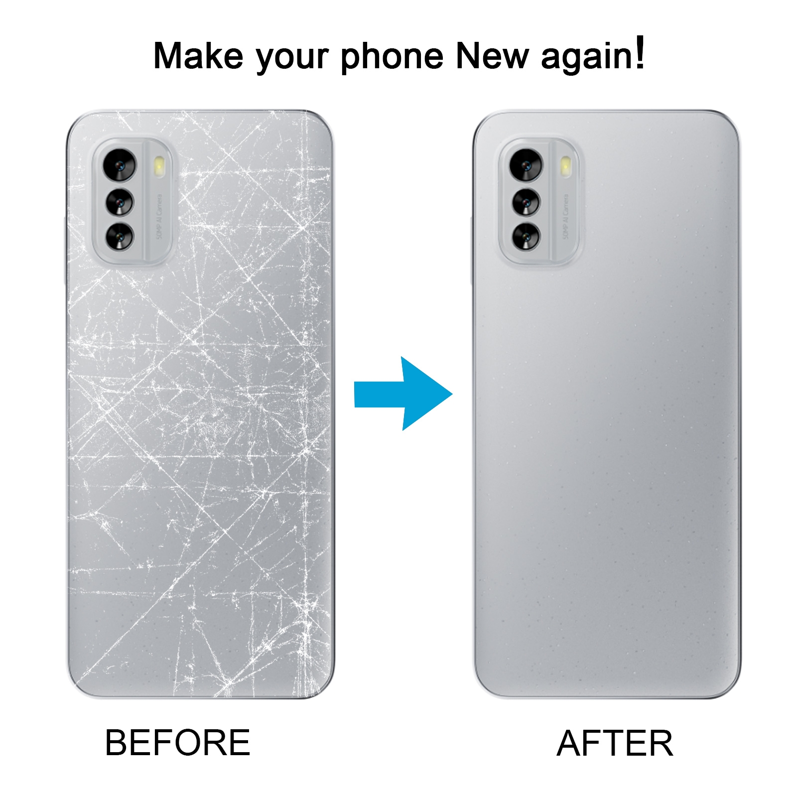 Nokia G60 Silver Battery Back Cover Replacement - Image 5
