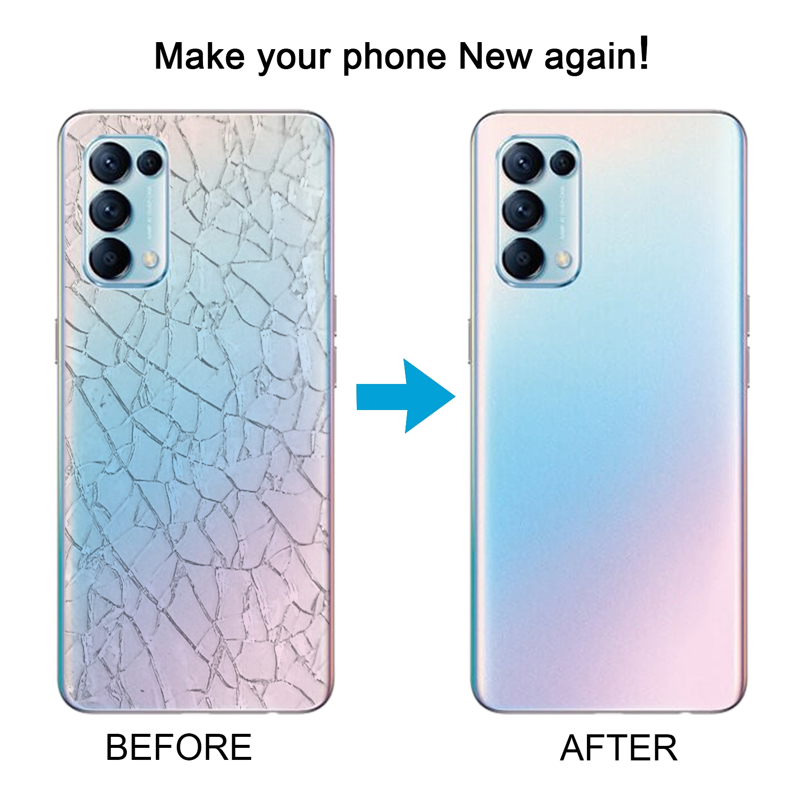 OPPO Find X3 Lite Bright Silver Back Cover Replacement - Image 5