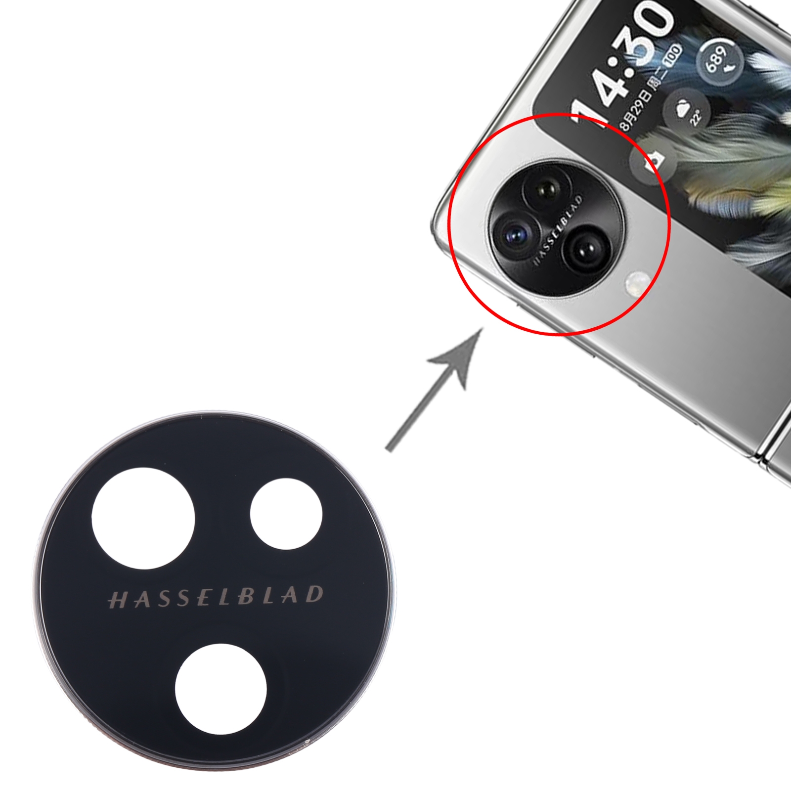 OPPO Find N3 Flip Gold Camera Lens Cover Replacement - Image 3