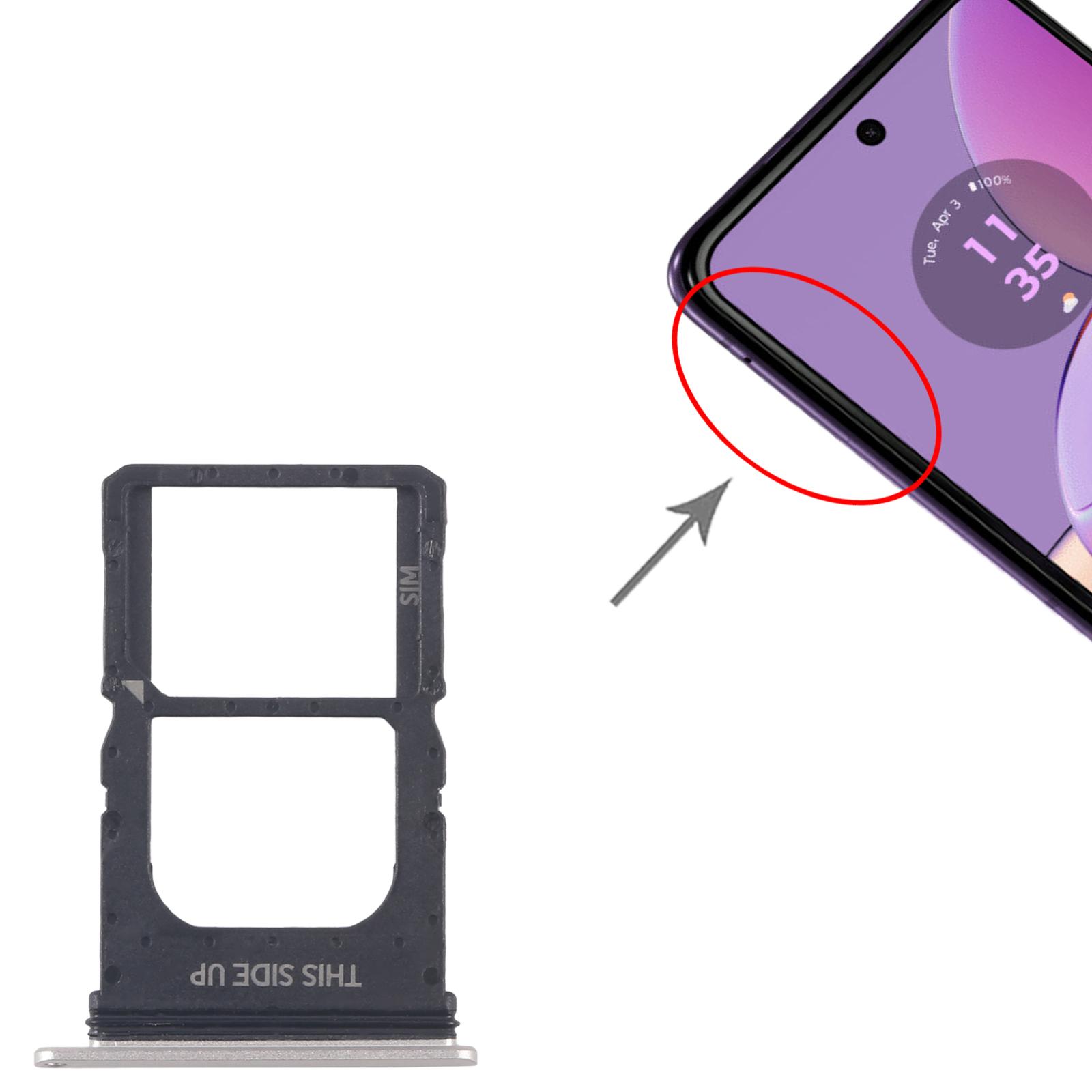 Motorola Razr 40 Silver SIM Card Tray Replacement - Image 3