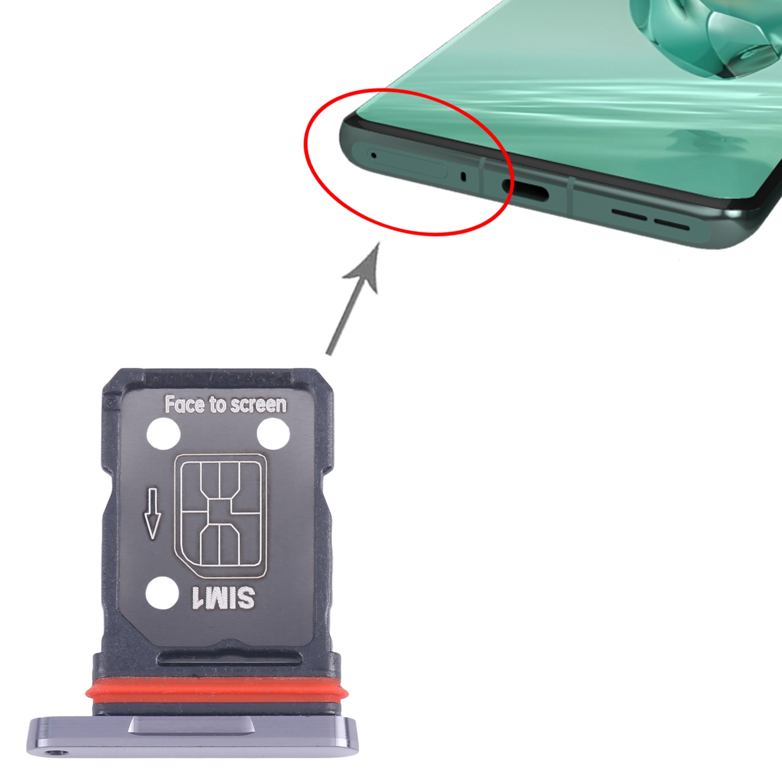 OnePlus 12 Black SIM Card Tray Replacement - Image 3