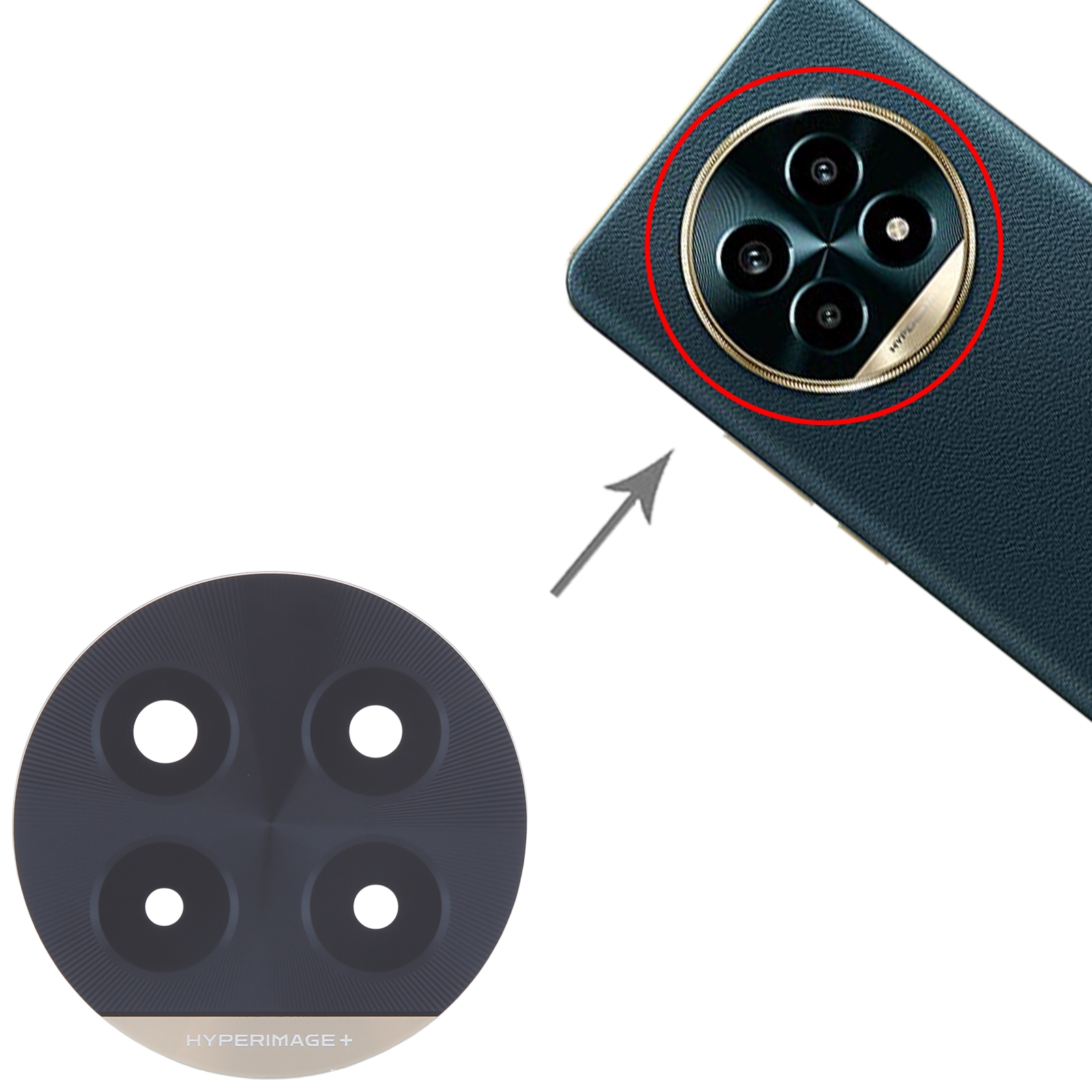 Realme 13 Pro Black Back Camera Lens Replacement - Image 3