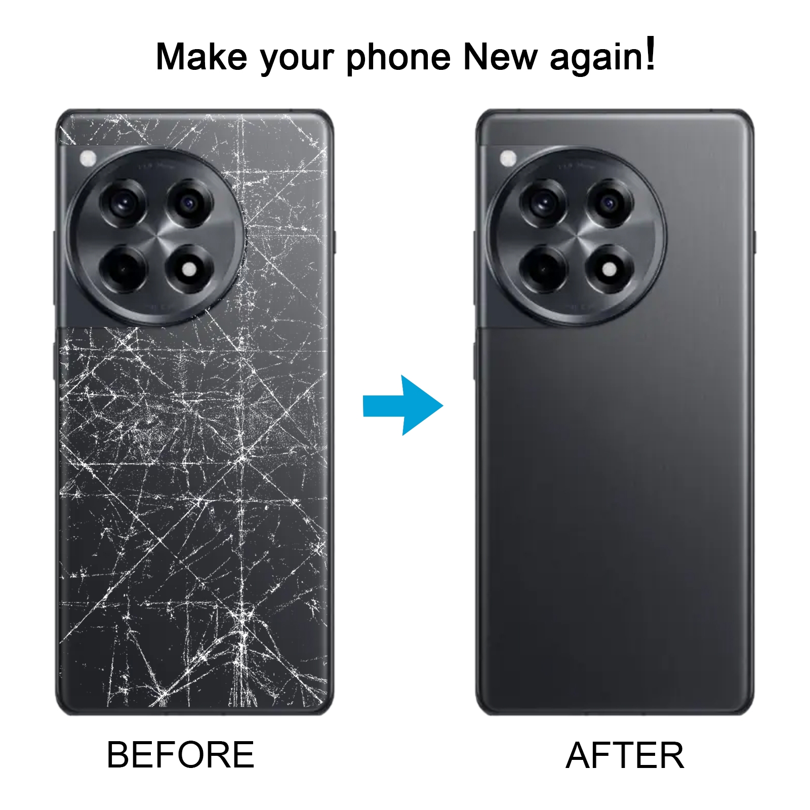 OnePlus Ace 3 Gold Battery Back Cover Replacement - Image 5