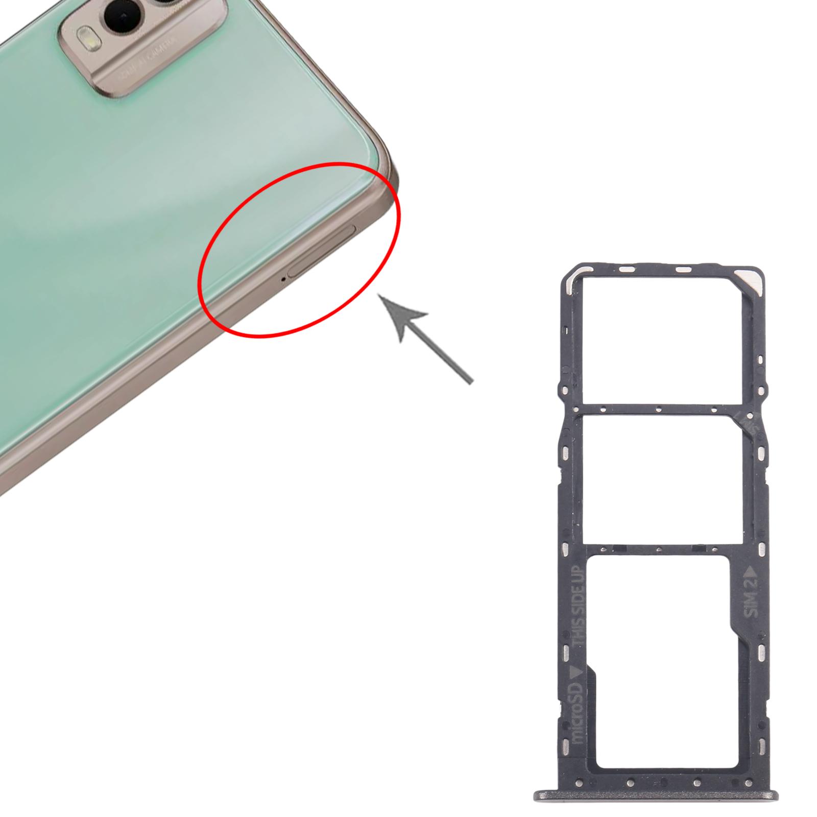 Nokia C32 Black SIM Card Tray and SD Card Tray Replacement - Image 3