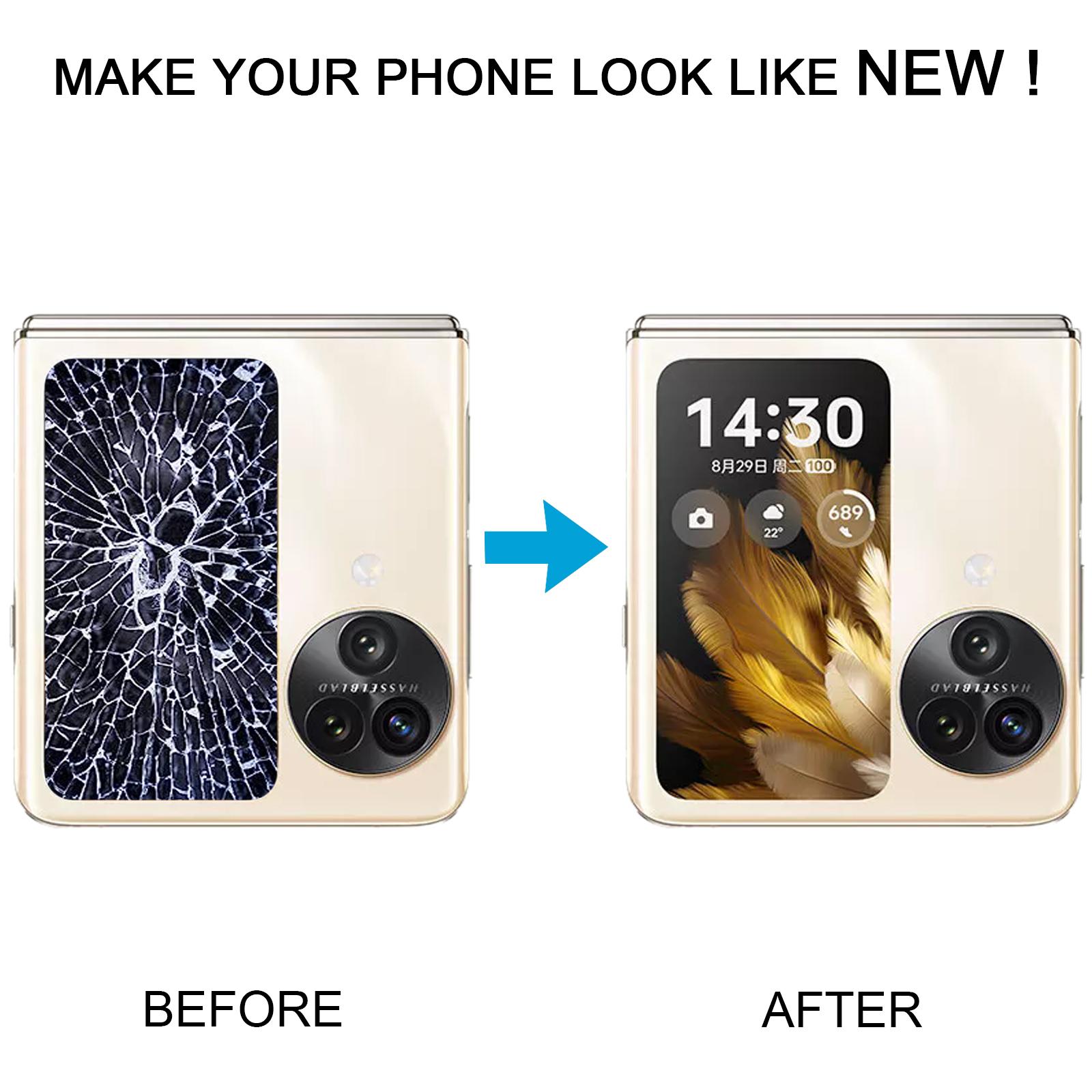 OPPO Find N3 Flip Gold Secondary Screen Replacement - Image 5